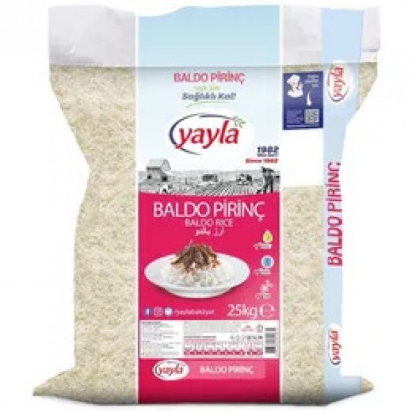 Yayla  25 Kg Gönen  Baldo Pirinç